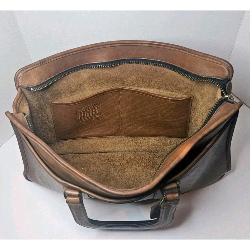 ​Vintage Coach Metropolitan Leather Briefcase 5090 British Tan USA Laptop Bag